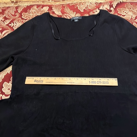 Brand new women’s black long top tunic size large Alfani - Picture 3 of 7
